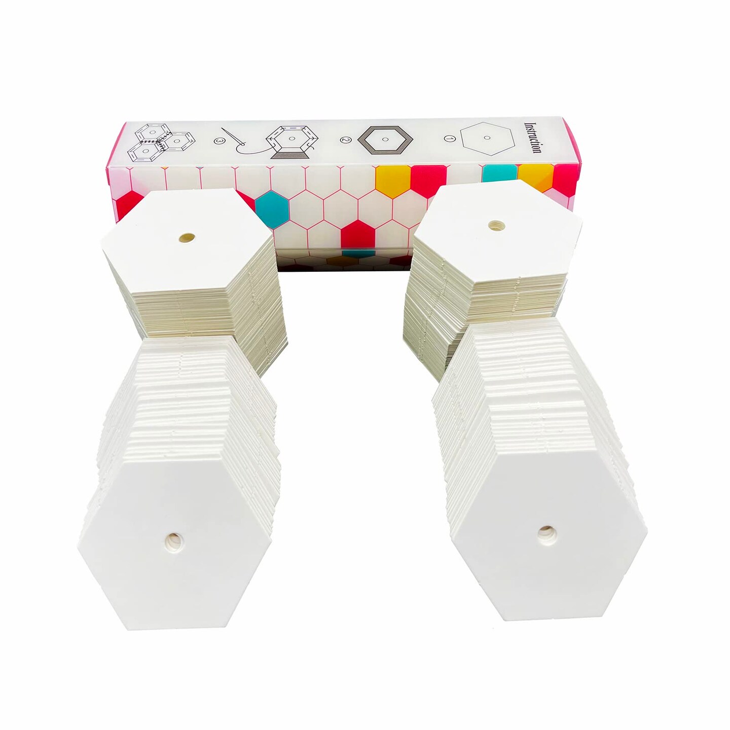 Yosine 400pcs 1 Inch Paper Piecing for Quilting DIY Patchwork Sewing Crafts,Quilting Templates for Sewing Supplies Quilting Accessories Crafting Tools,Hexagon Paper Piecing Template