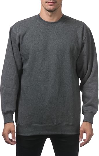 Men's Heavyweight Crewneck Long Sleeve Fleece Pullover Sweatshirt