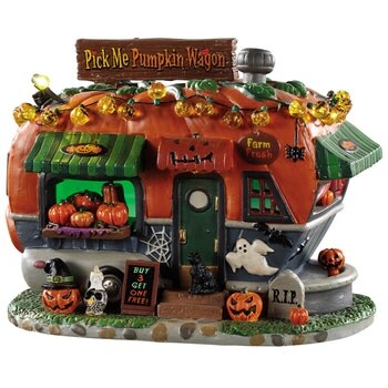 Pick Me Pumpkin Wagon - Lemax Spooky Town