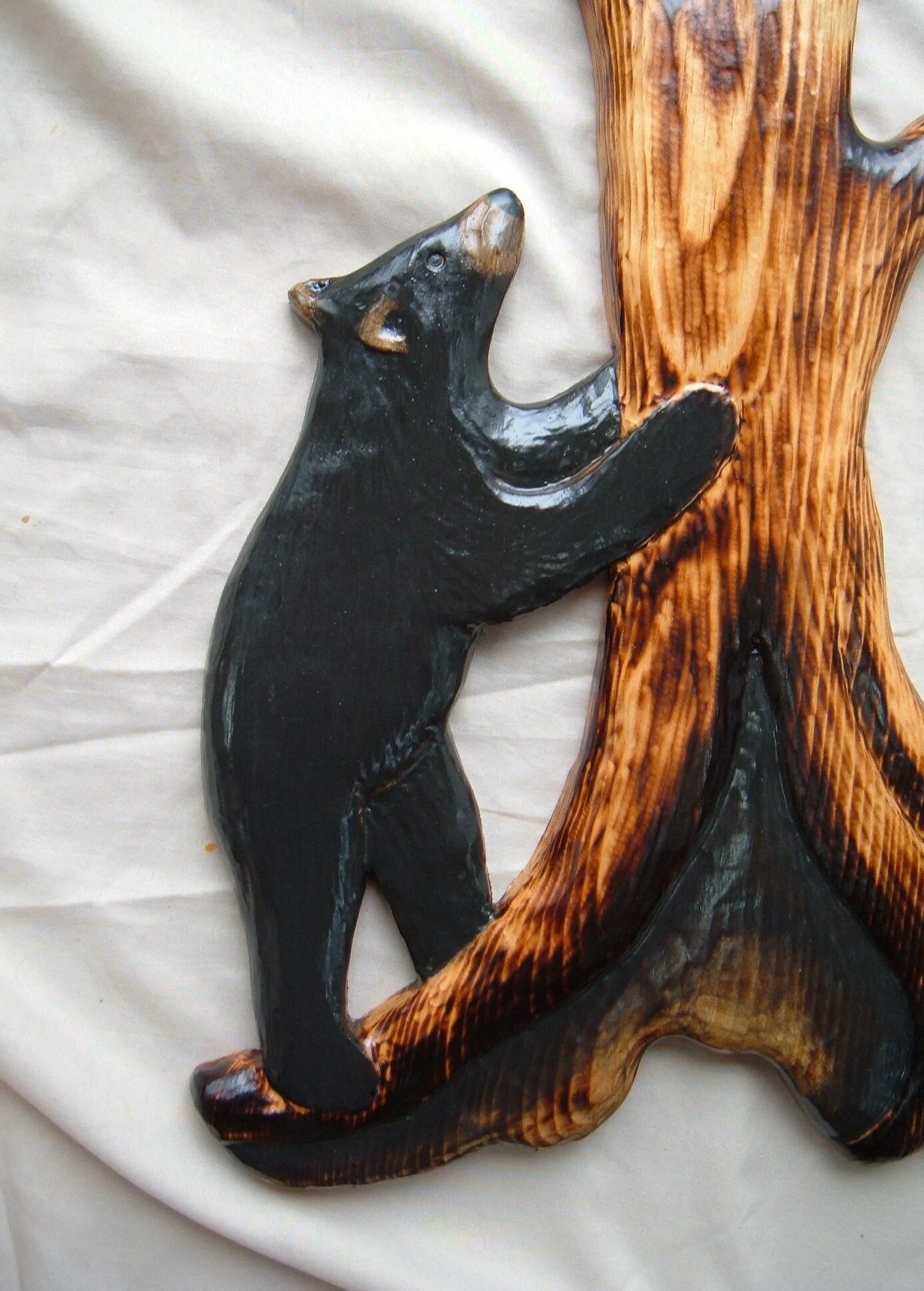 Bear Decor Wood Carving Chainsaw Carving Wall Art Log Cabin Decor