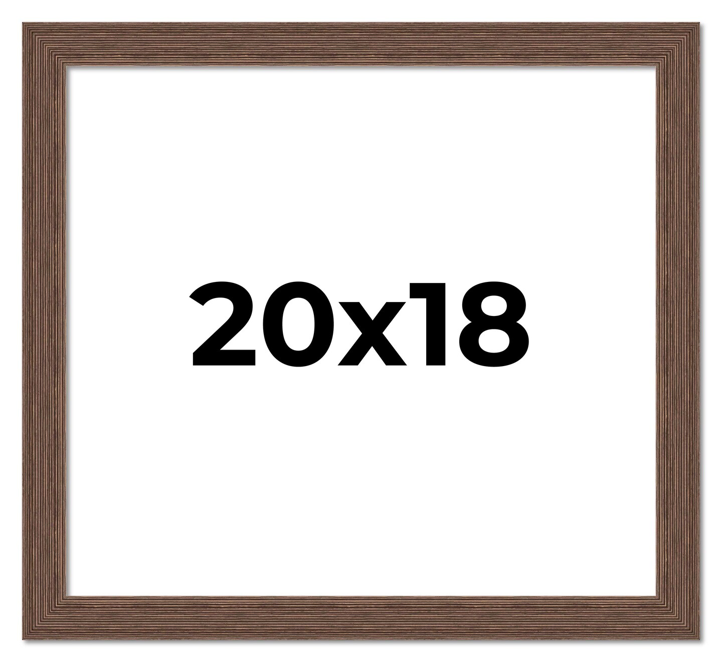 20x18 Wide Barnwood Picture Frame with UV-Resistant Acrylic & Acid Free Backing, Available in 6 Paint Finishes - Grey, Brown, White, and Black