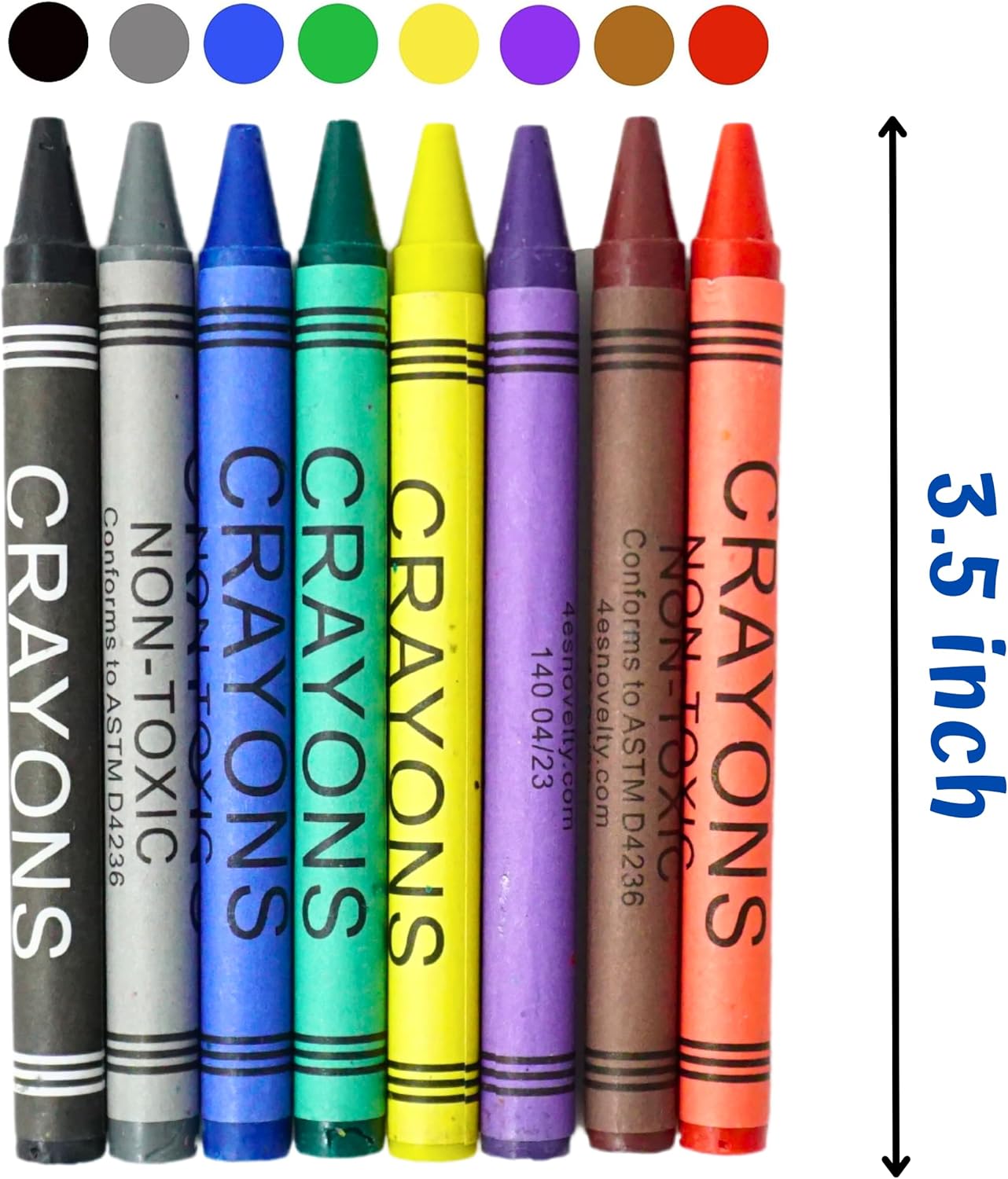 4E's Novelty 48 Boxes of 8 Packs Bulk Crayons for Kids,Non-Toxic Crayons Bulk Classpack Colors for Kids, Ideal School Supplies for Teachers & Students