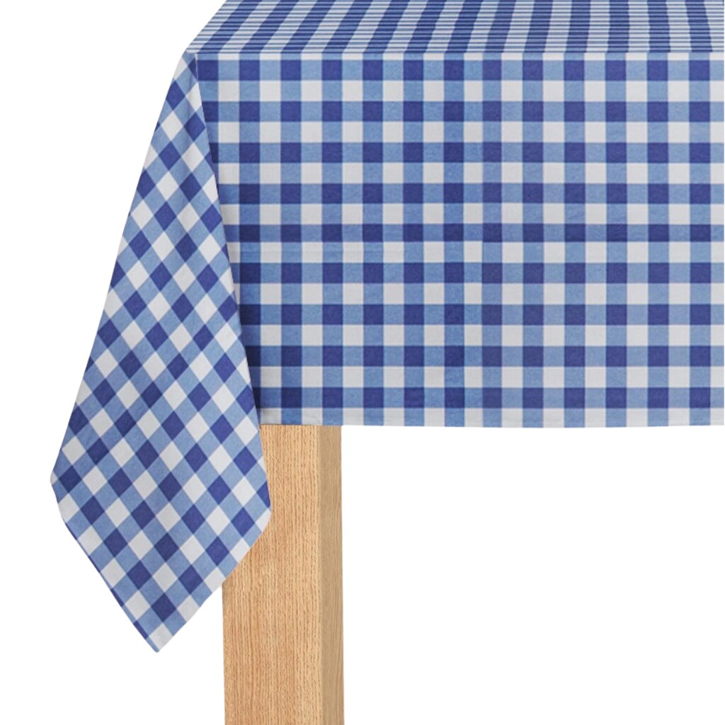 NAVY GINGHAM PAPER TABLECLOTH