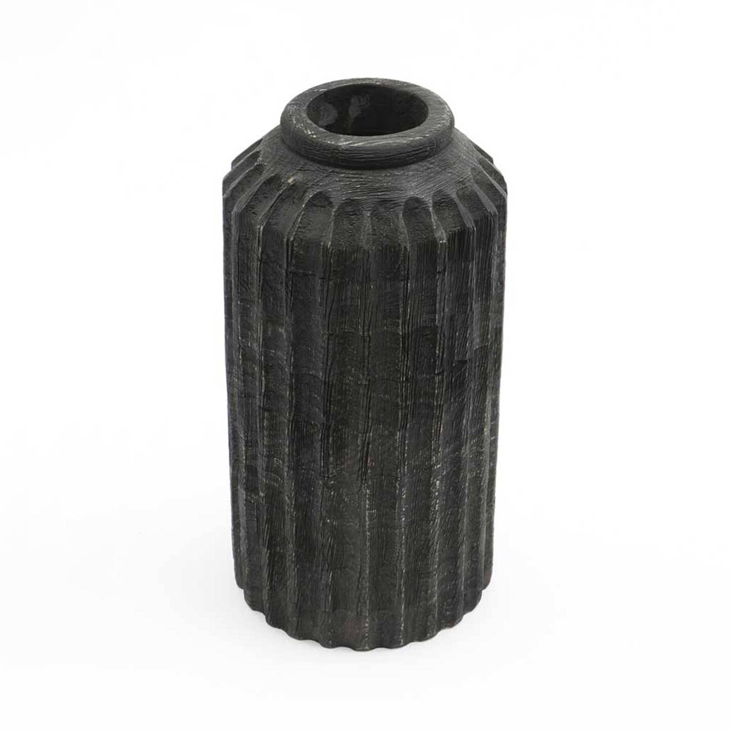 Decorative Handcrafted Accent Wood Vase