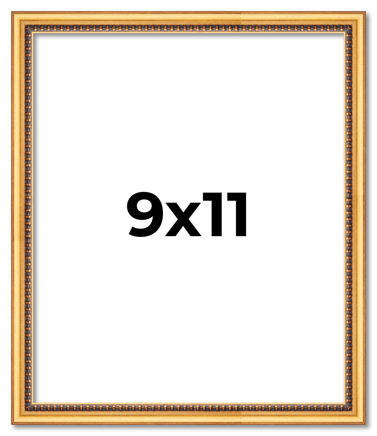 Photo Size Classic Modern Gold Frame - UV Acrylic, Foam Board Backing, Hanging Hardware