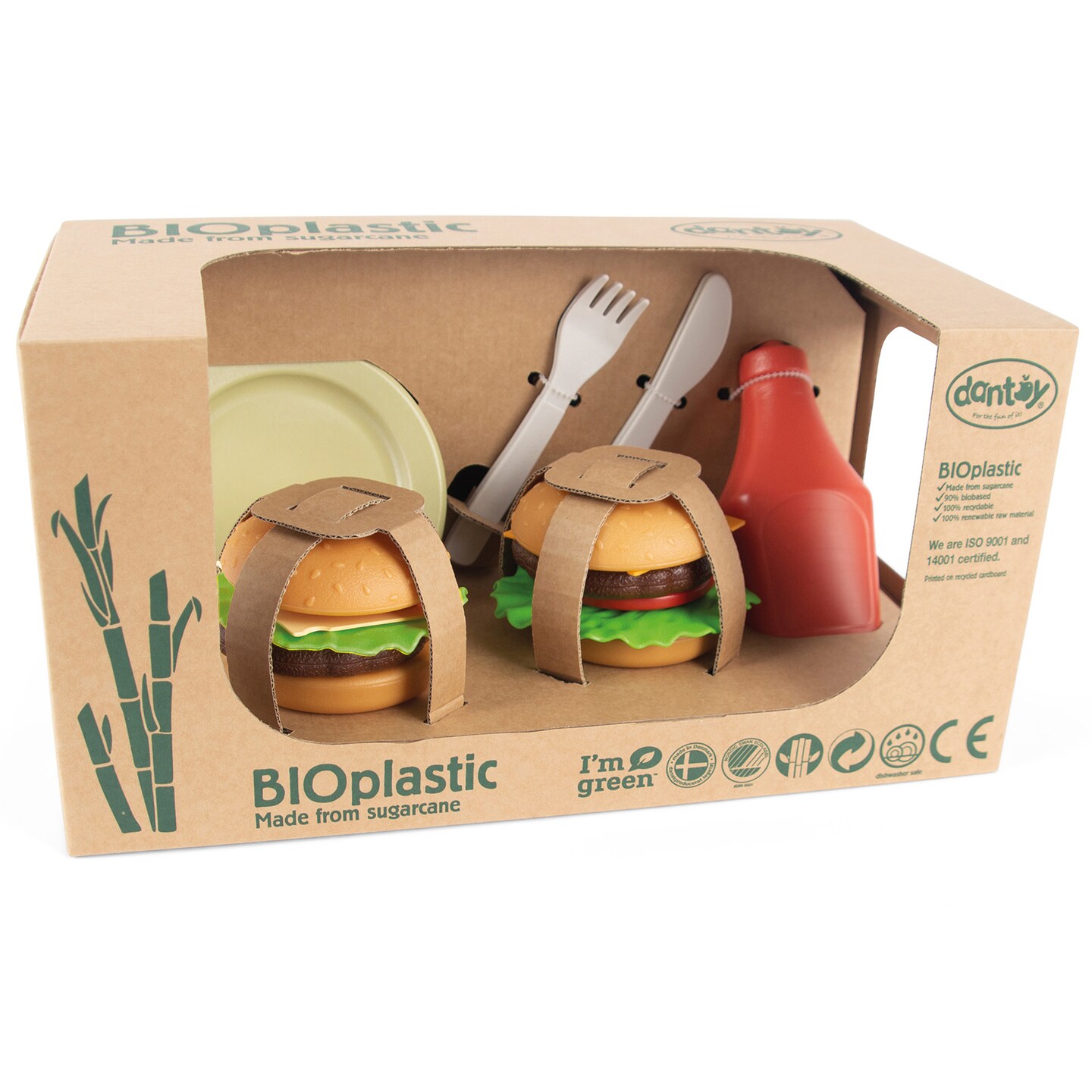 BIO Burger Food Playset, 19 Pieces