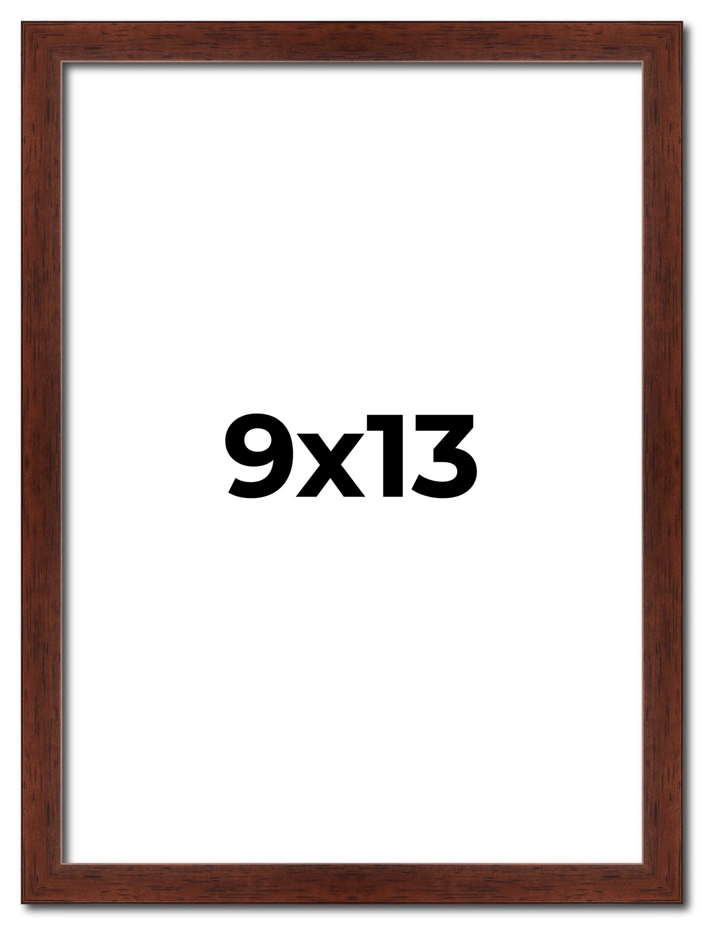 Photo Size Classic Modern Brown Frame - UV Acrylic, Foam Board Backing, Hanging Hardware
