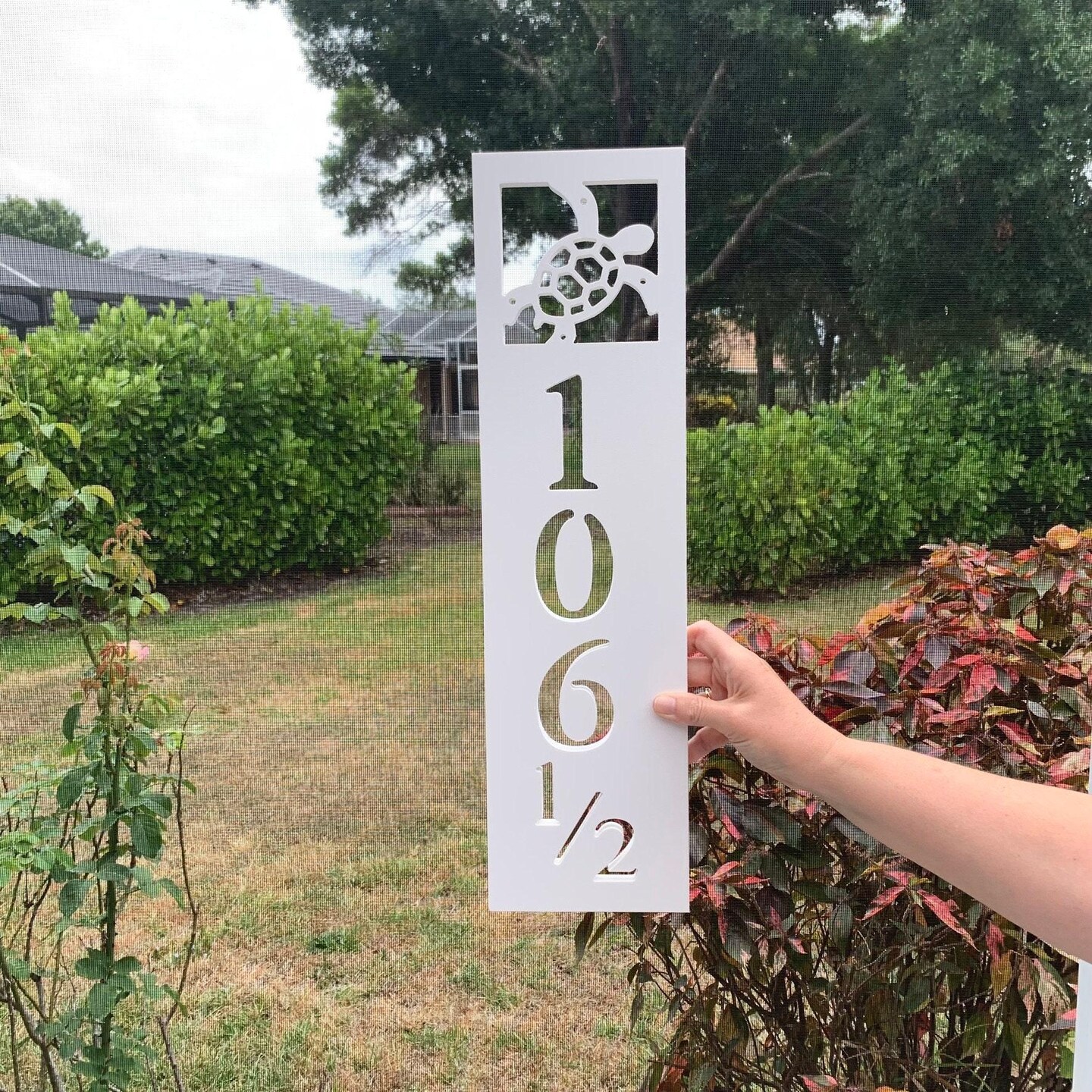 House Number Plaque Boxed - Turtle, Address Plaque, Address Sign ...