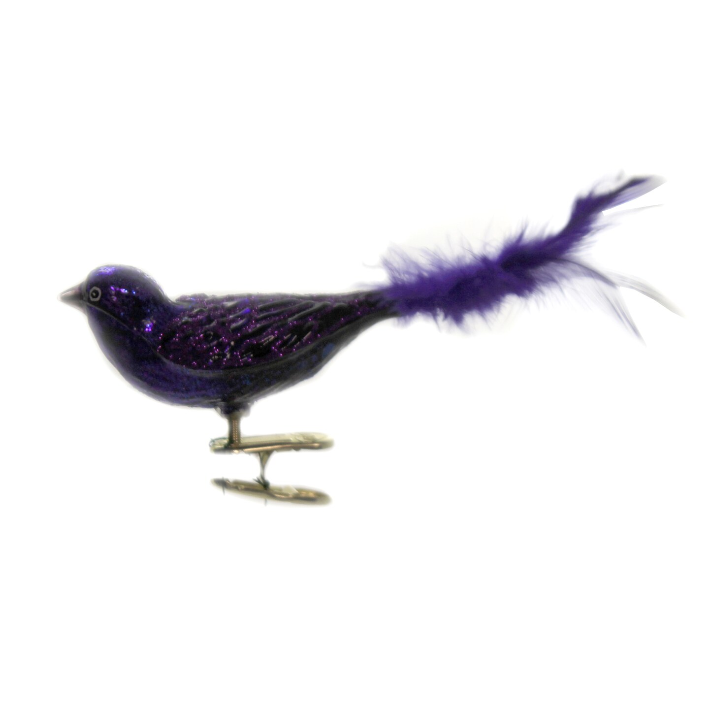 Old World Christmas 1.5 Inch Purple Martin Christmas Tree Ornament , Ornament Clip On Bird