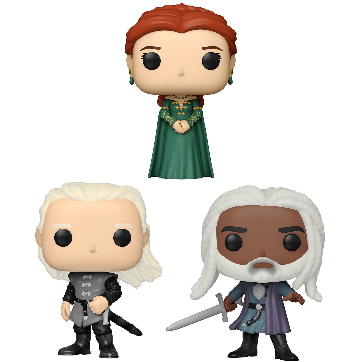 Funko Pop! TV: House Of The Dragon Collectors Set - 3 Figure Set Includes: Alicent Hightower, Daemon Targaryen, Coryls Velaryon