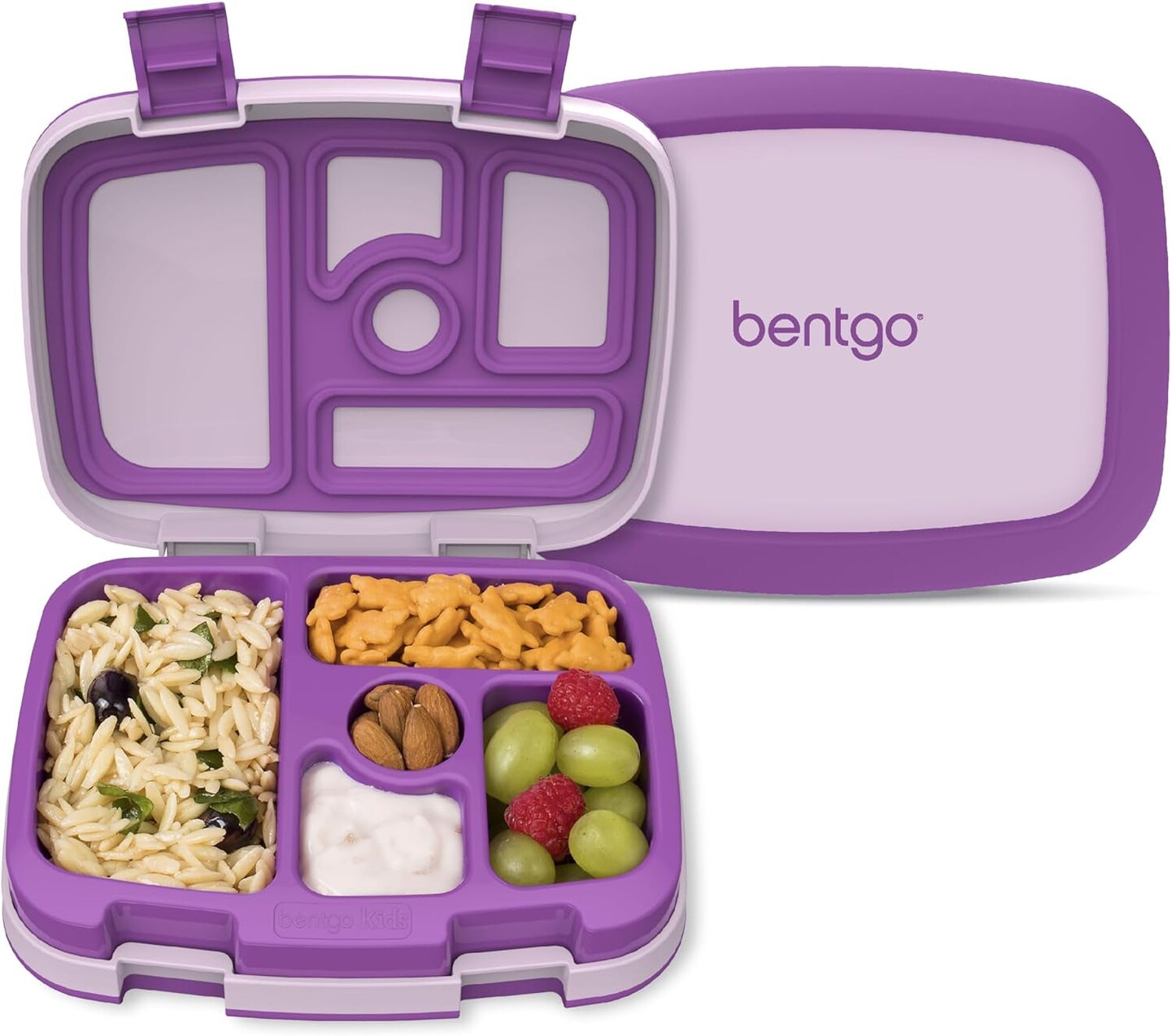 &#xAE; Kids Bento-Style 5-Compartment Leak-Proof Lunch Box - Ideal Portion Sizes for Ages 3 to 7 - Durable, Drop-Proof, Dishwasher Safe, Bpa-Free, &#x26; Made with Food-Safe Materials (Blue)