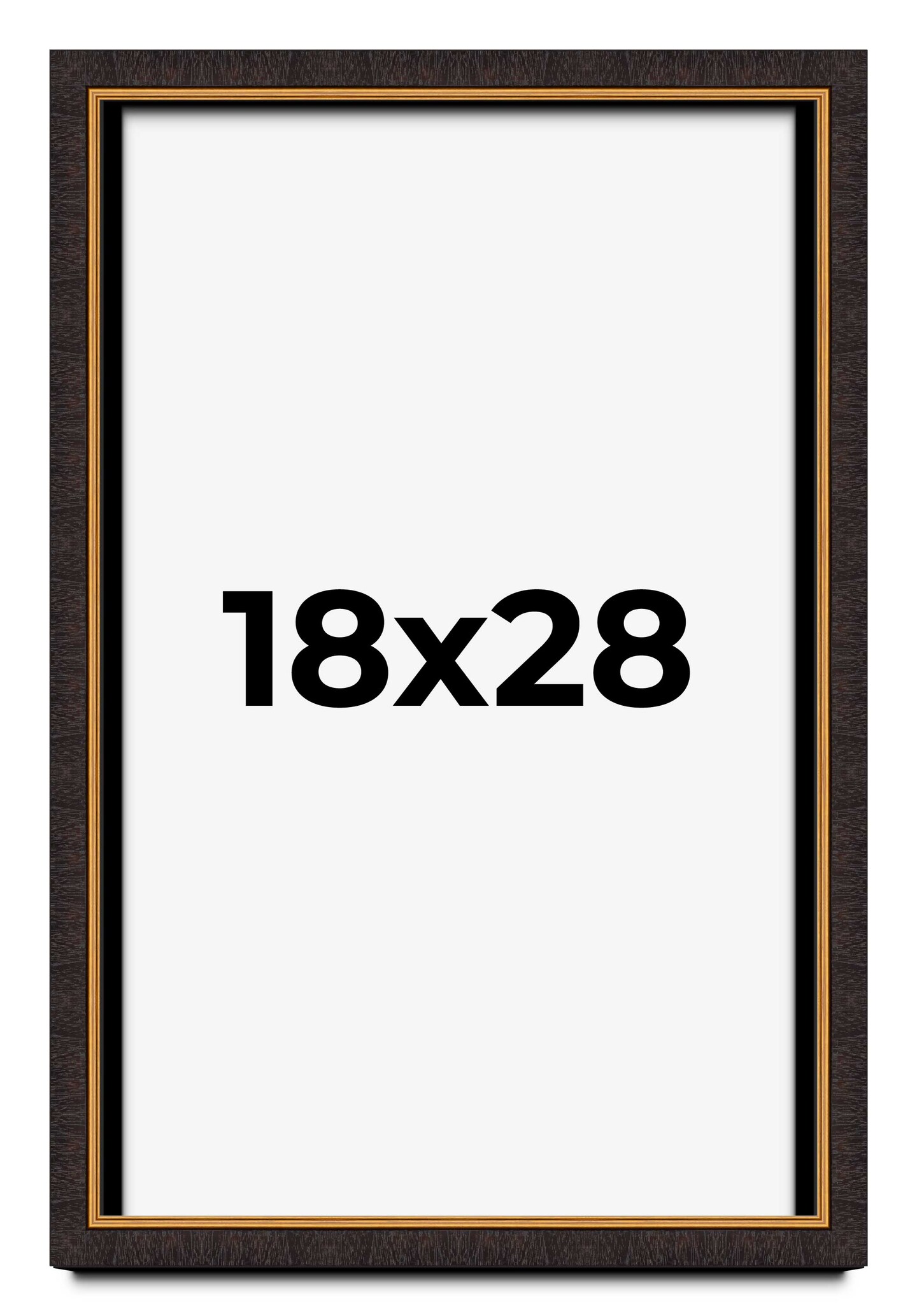 18x28 Modern Shadow Box 1&#x22; Depth Picture Frame with UV-Resistant Acrylic &#x26; Acid Free Backing, Available in 4 Finishes - Black, Brown, Gold, White