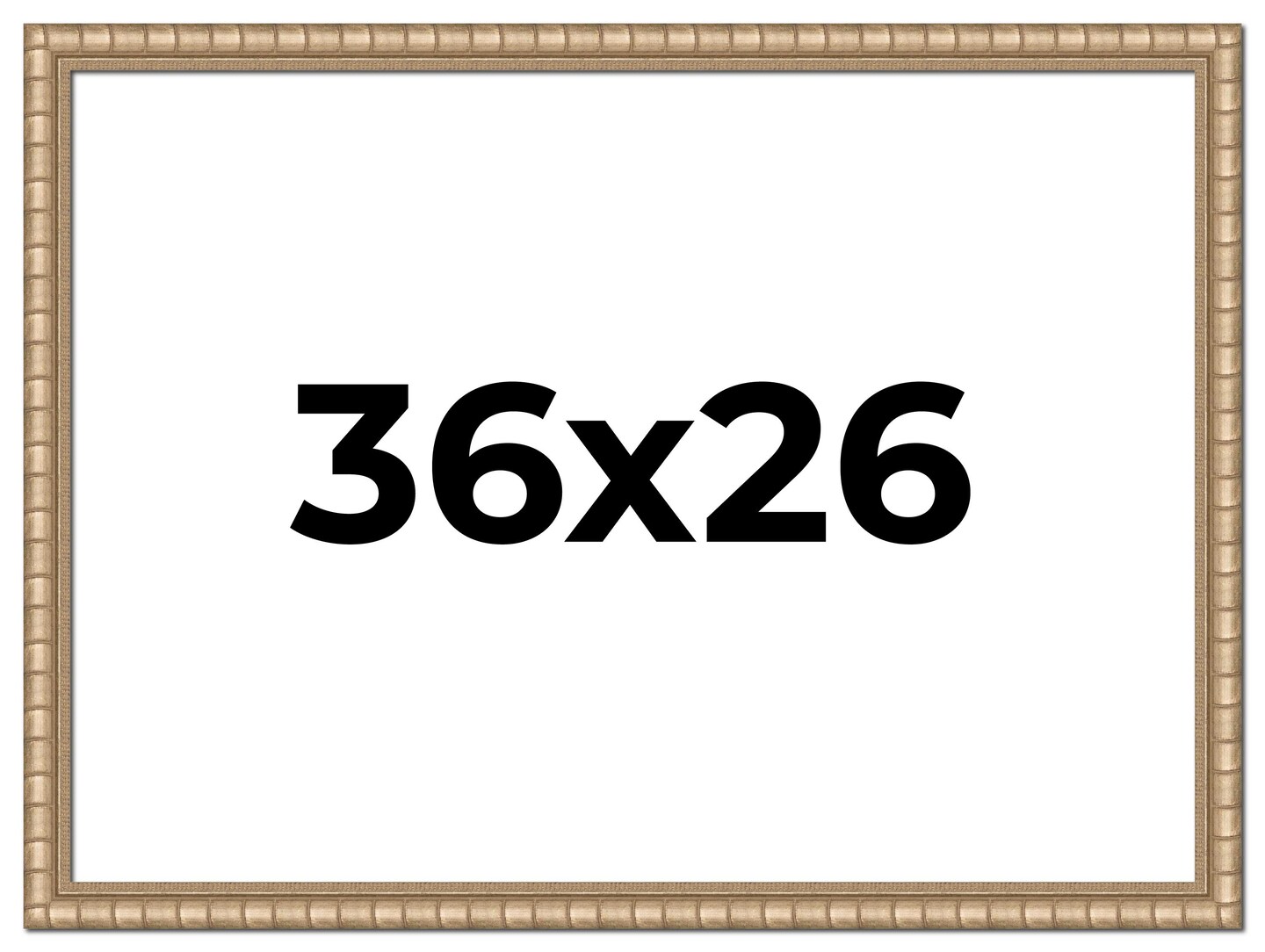 36x26 Modern Bamboo Picture Frame with UV-Resistant Acrylic &#x26; Acid Free Backing, Available in  5 Finishes - Gold, Silver, Brown, Black, and Natural