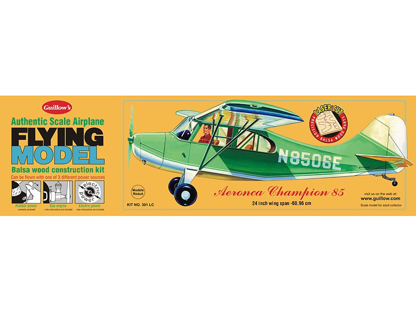 Guillow&#x27;s Aeronca Champion Balsa Model Airplane Model Kit