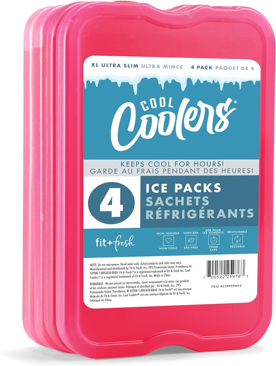 Cool Coolers by 4 Pack XL Slim Ice Packs Quick Freeze Space Saving Reusable Ice Packs for Lunch Boxes or Coolers Blue 239ICE Michaels