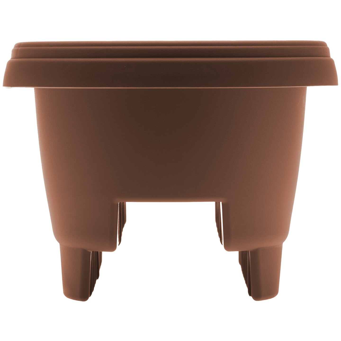 Bloem Modica Deck Rail Round Planter 12" Chocolate Matte Finish