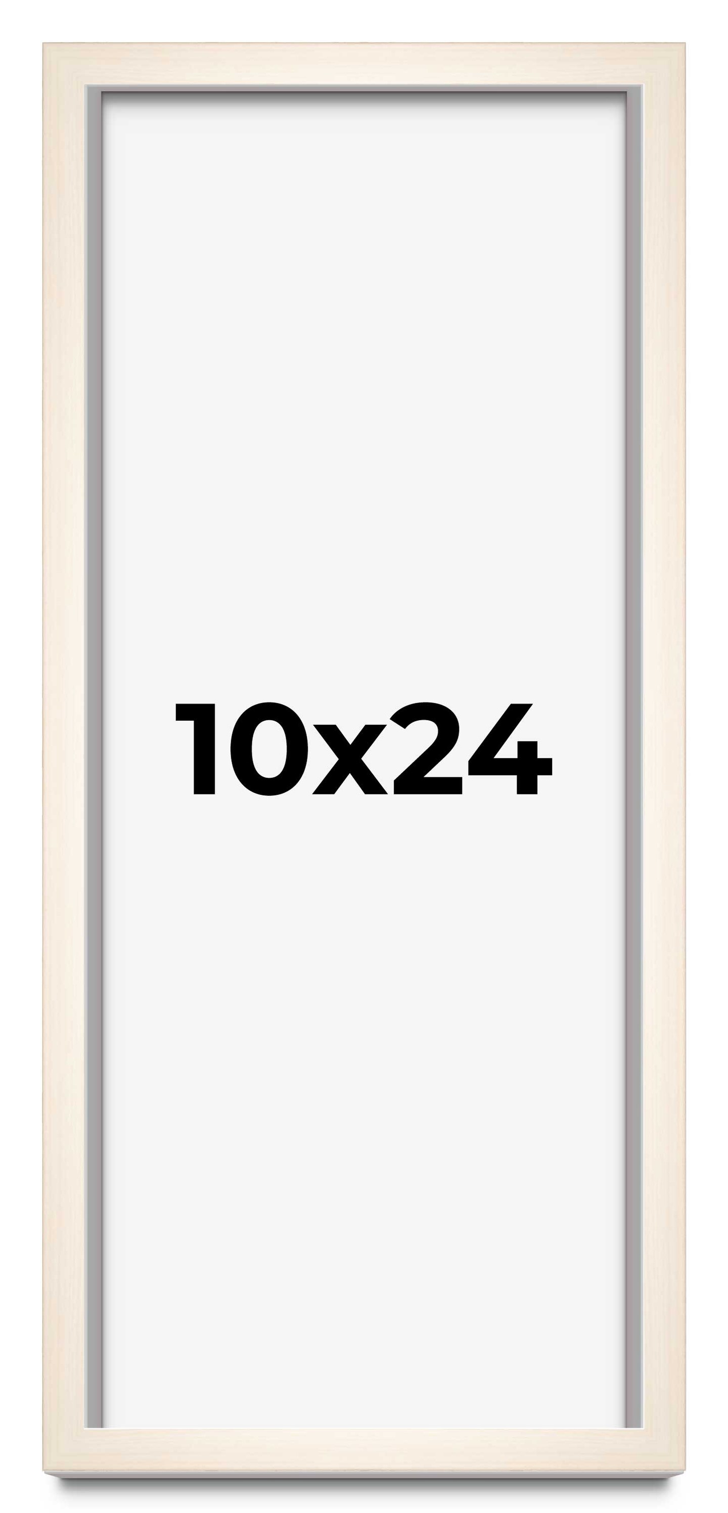 Panoramic Shadow Box 3/4" Depth White Picture Frame - UV Acrylic, Backing, Hanging Hardware