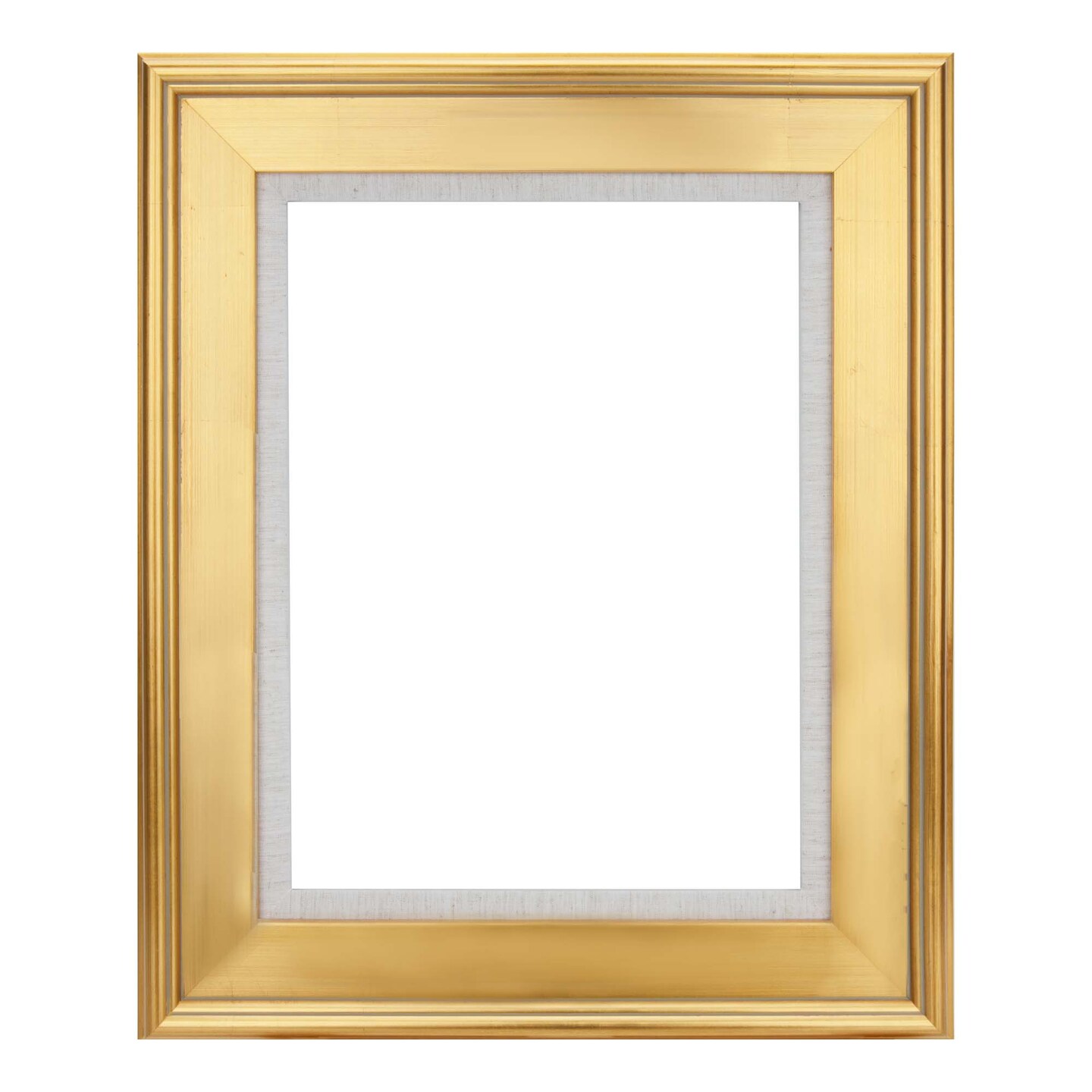 Creative Mark Elegant Plein Aire Gold Frame with Linen Liner | Ornate Picture Frames | High-End Open-Back Frame | Vintage Photo Frame | Gessoed Wood | 3-inch Wide Moulding | No Glass or Backing