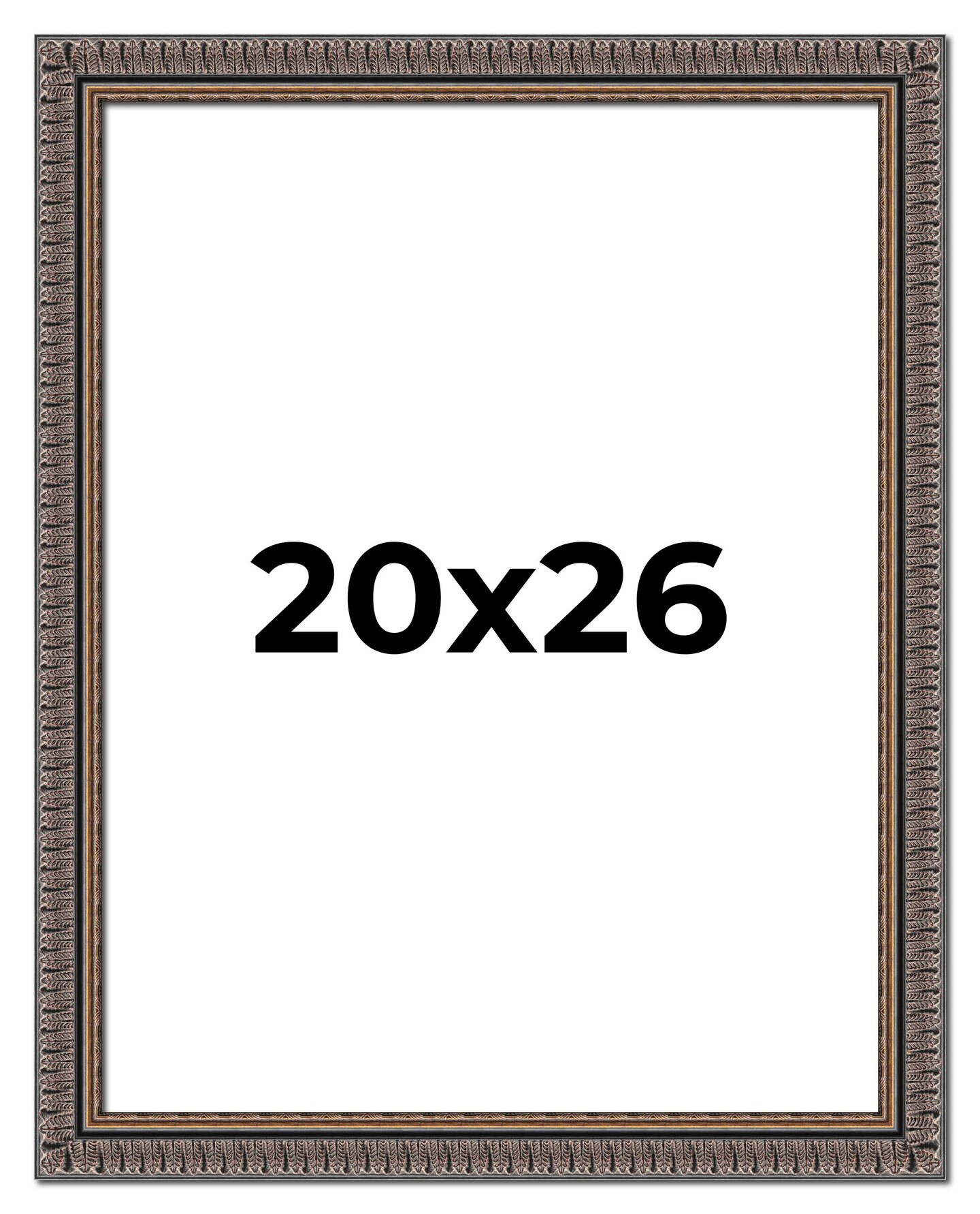 Ornate Black Picture Frame - UV Acrylic, Foam Board Backing, Hanging Hardware