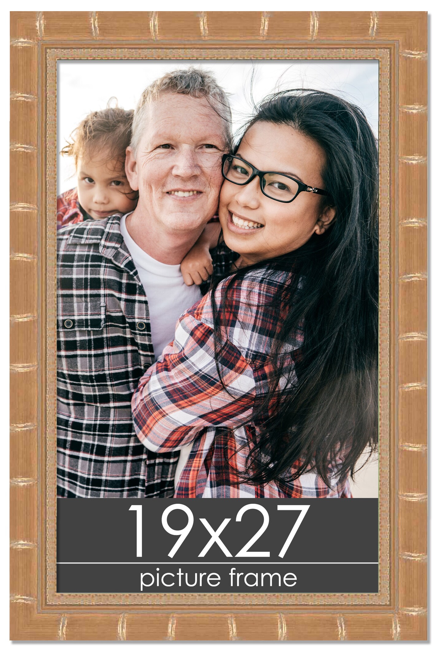 19x27 Modern Bamboo Picture Frame with UV-Resistant Acrylic & Acid