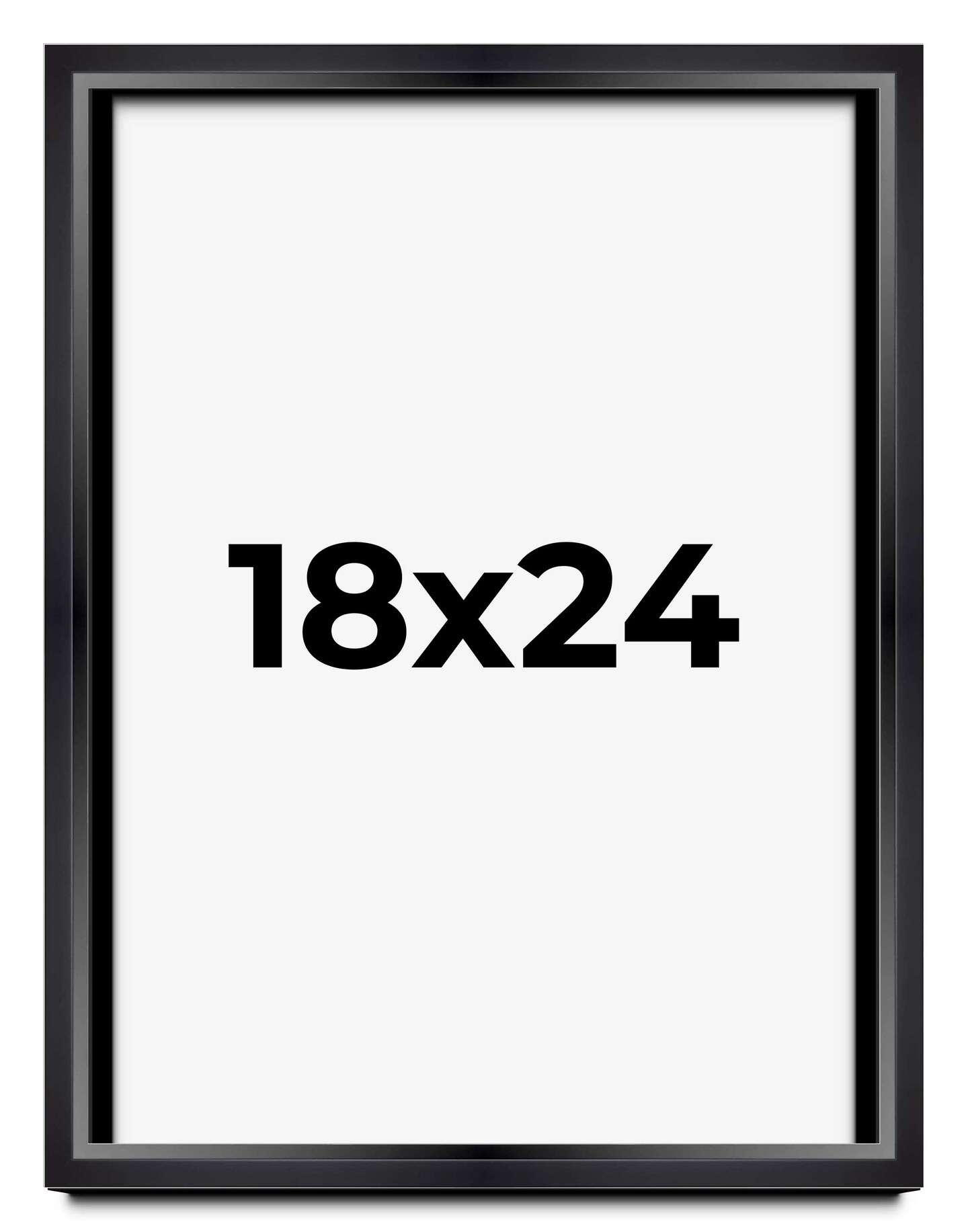 Modern Shadow Box 1.5" Depth Black Picture Frame - UV Acrylic, Backing, Hanging Hardware