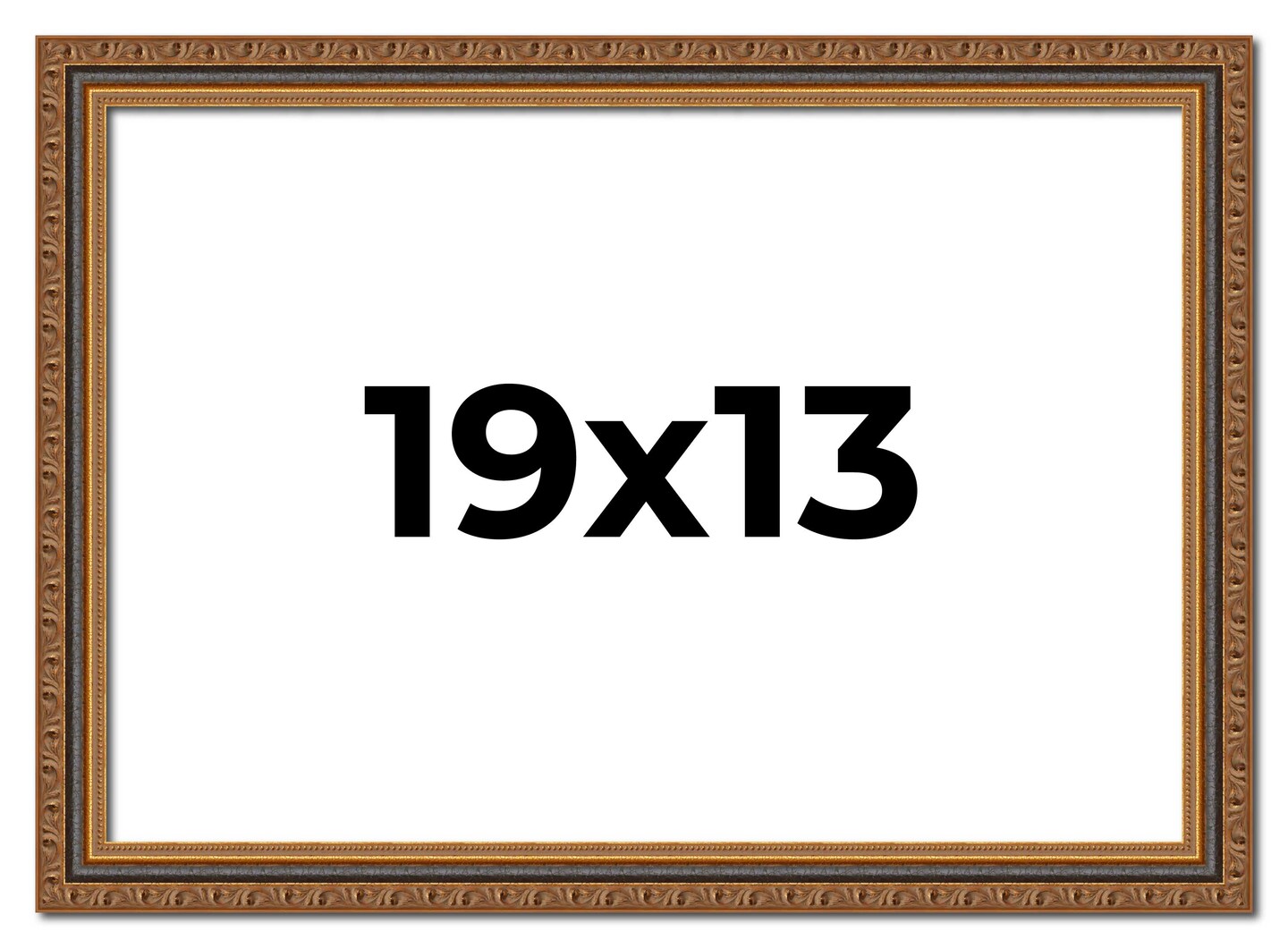 19x13 Classic Gold Picture Frame - UV Acrylic, Foam Board Backing, Hanging Hardware