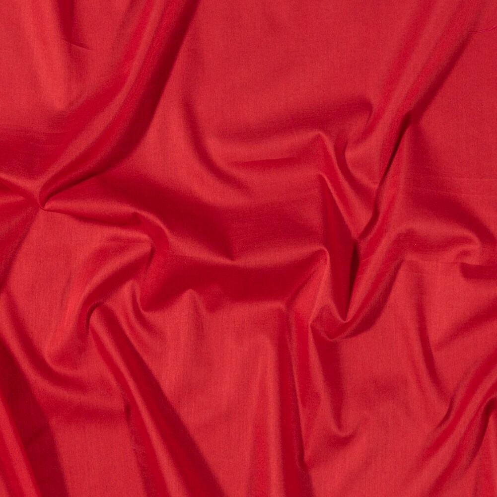 1 Yard Red Mercerized Organic Egyptian Cotton Voile Premium Solid Fabric