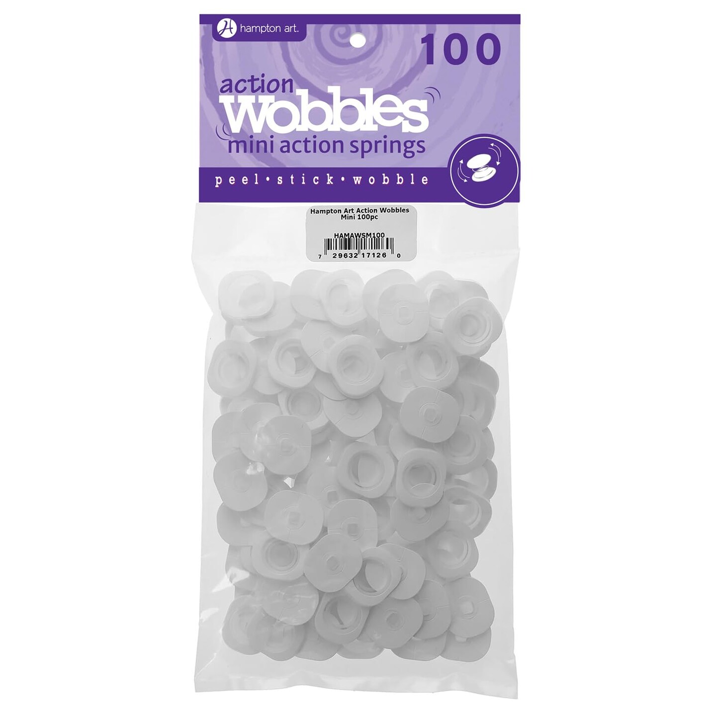 Hampton Art Action Wobbles Mini 100 pieces, Action Wobbler, Wobble Kit, Wobblers for card making, Craft Springs, Action Wobblers for Cards, Action Wobble Springs