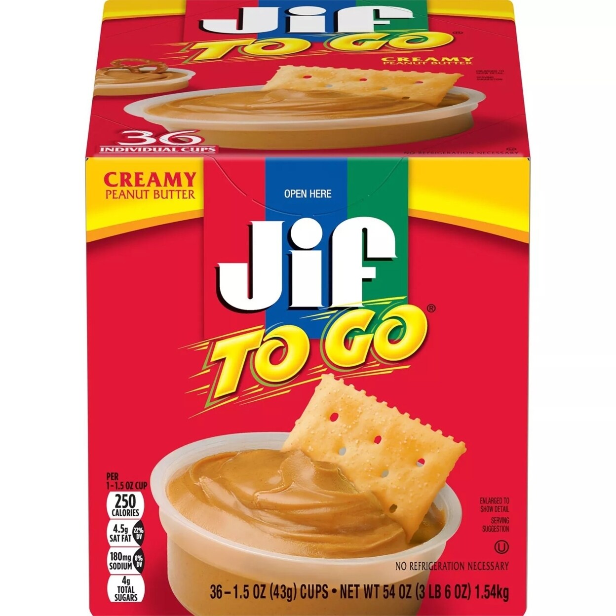 Jif-To-Go Creamy Peanut Butter 1.5 Ounce (36 Count)