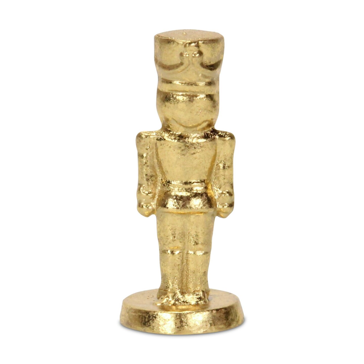 Contemporary Home Living Small Christmas Nutcracker Cast Iron Figurine - 5.5&#x22; - Gold