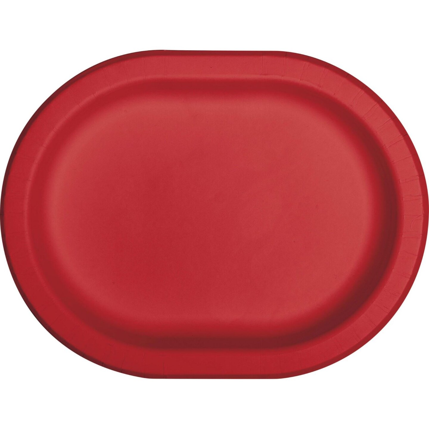 Party Central Disposable Paper Christmas Platters - 12&#x22; - Red - Club Pack of 96