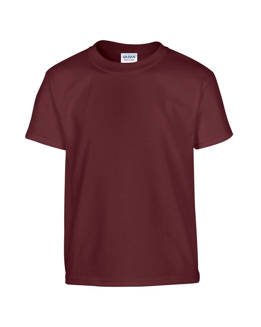 Gildan Youth Heavy Cotton Crewneck Short Sleeve T-Shirt for School Events & Casual Wear Everyday Cotton Tee