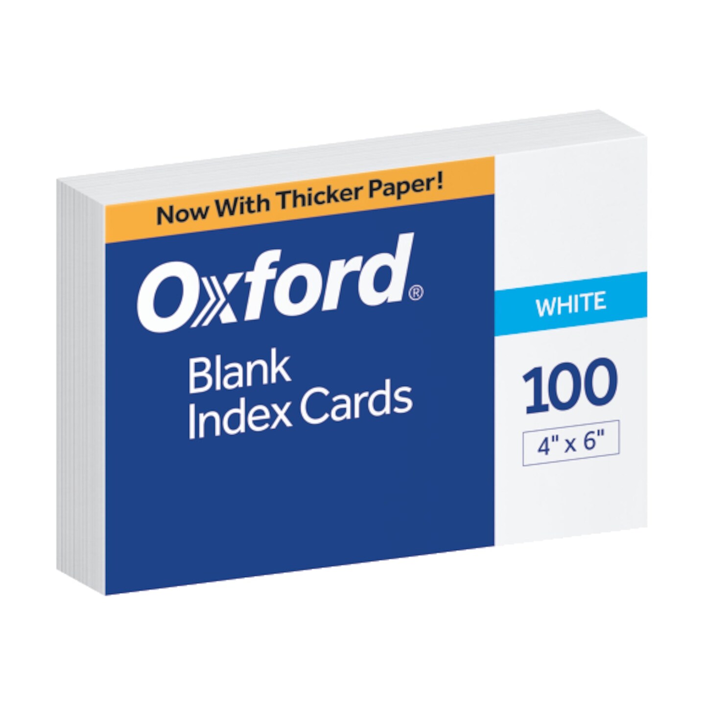 Blank Index Cards, 4&#x22; x 6&#x22;, White, Pack of 100