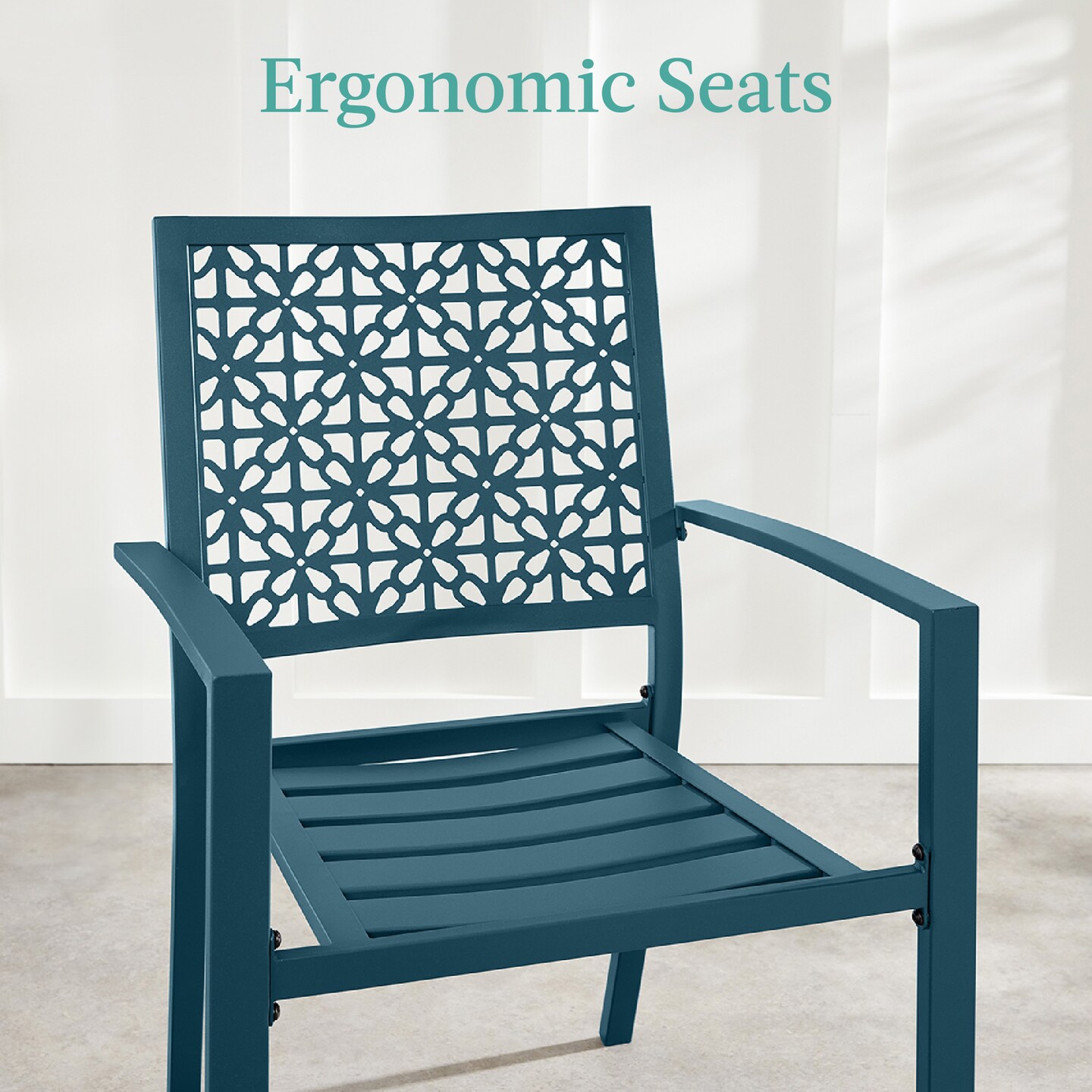 Best Choice Products 3-Piece Stackable Patio Bistro Set, Outdoor Chat Furniture w/ 2 Chairs, Table
