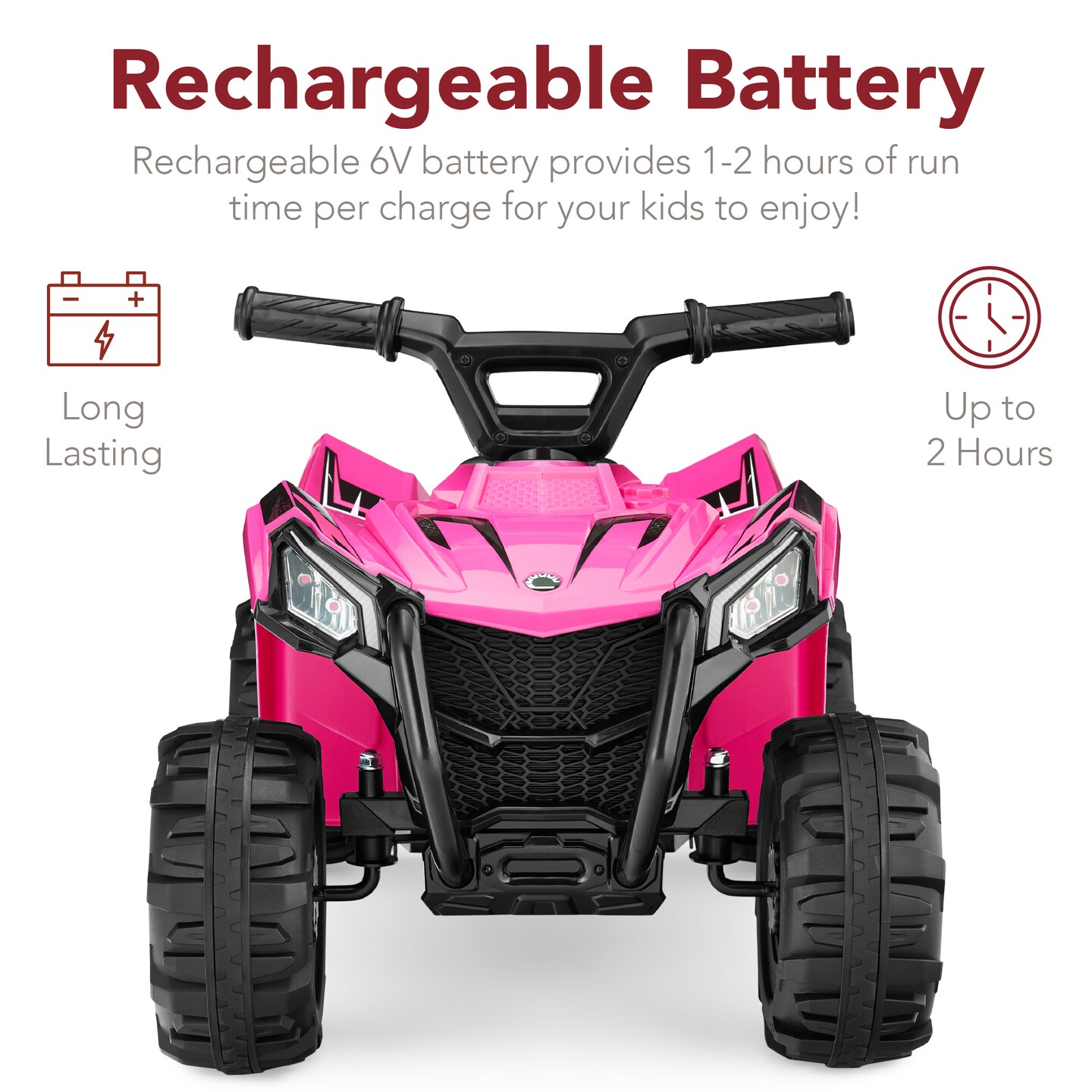 Best Choice Products 6V Kids Ride-On 4-Wheeler Quad ATV Car w/ 1.8mph Max Speed, Treaded Tires