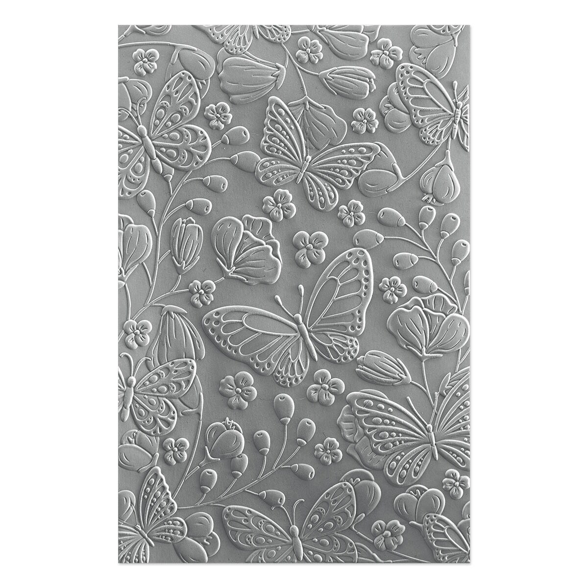 Spellbinders 3D Embossing Folder From The Stylish Ovals-Beautiful Butterflies
