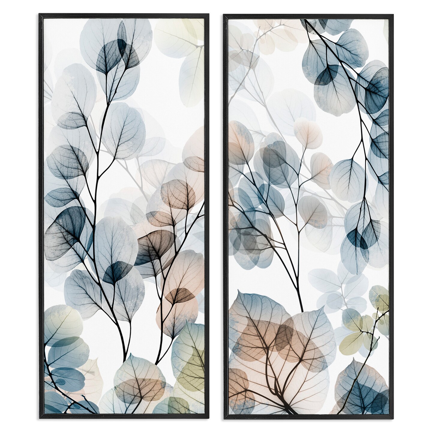 Stupell Industries Elegant Abstract Botanical Plant Leaves Framed Giclee Art