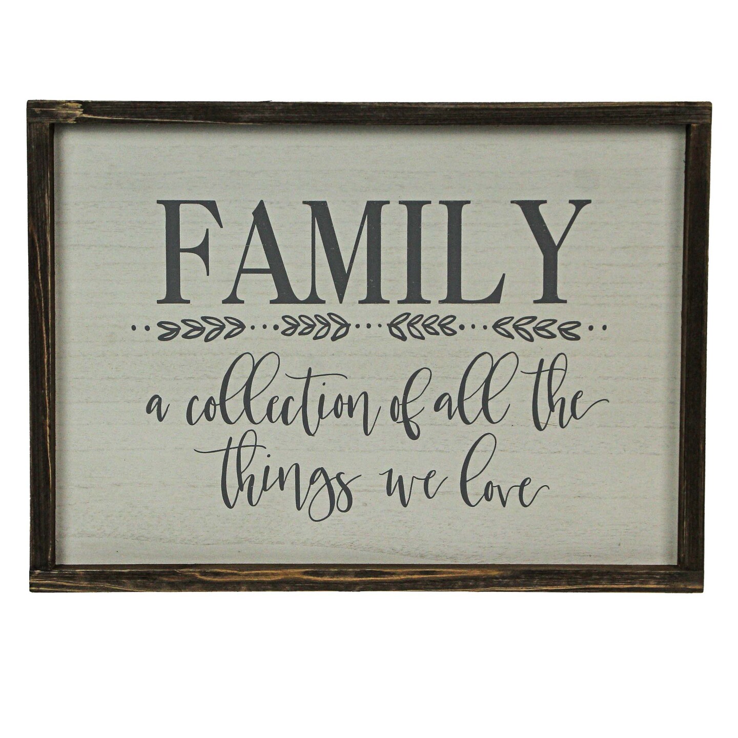 Rustic Wood Framed Family Sentiments Wall Decor