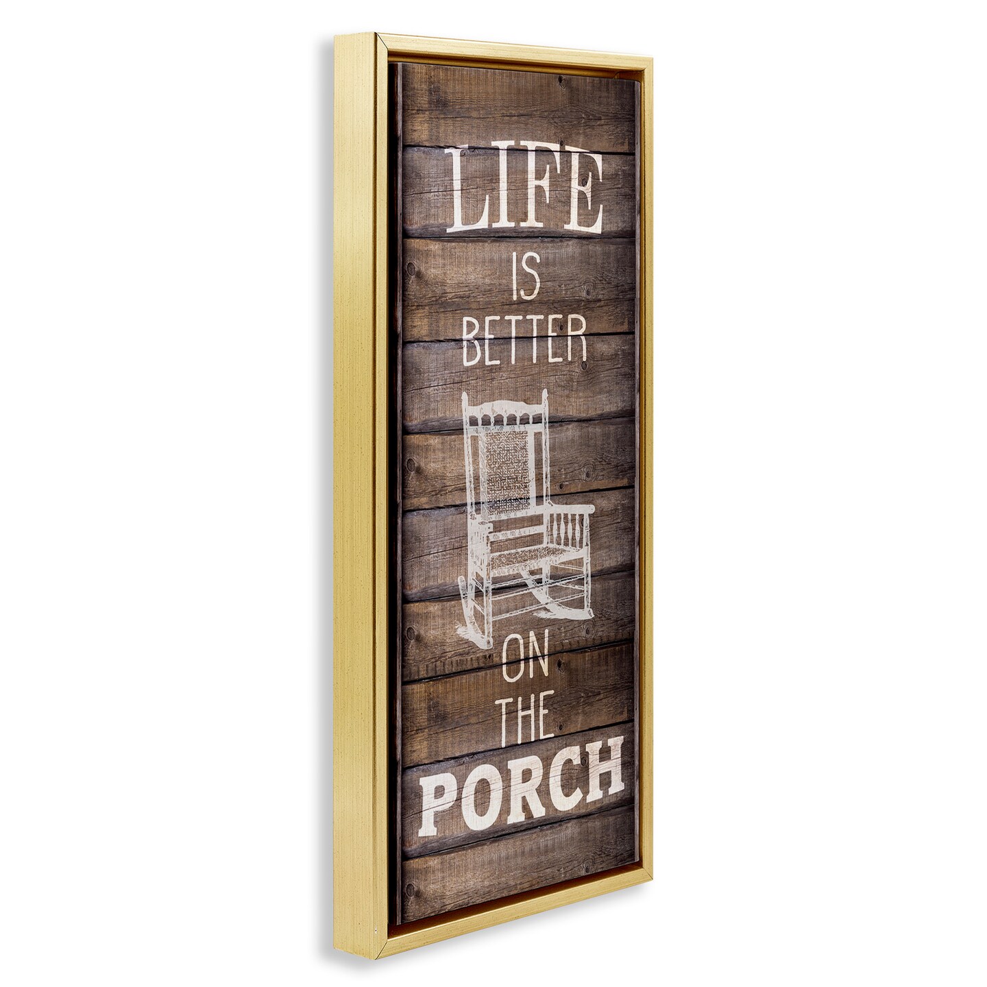 Stupell Industries Porch Life Country Rustic Framed Floater Canvas Wall Art