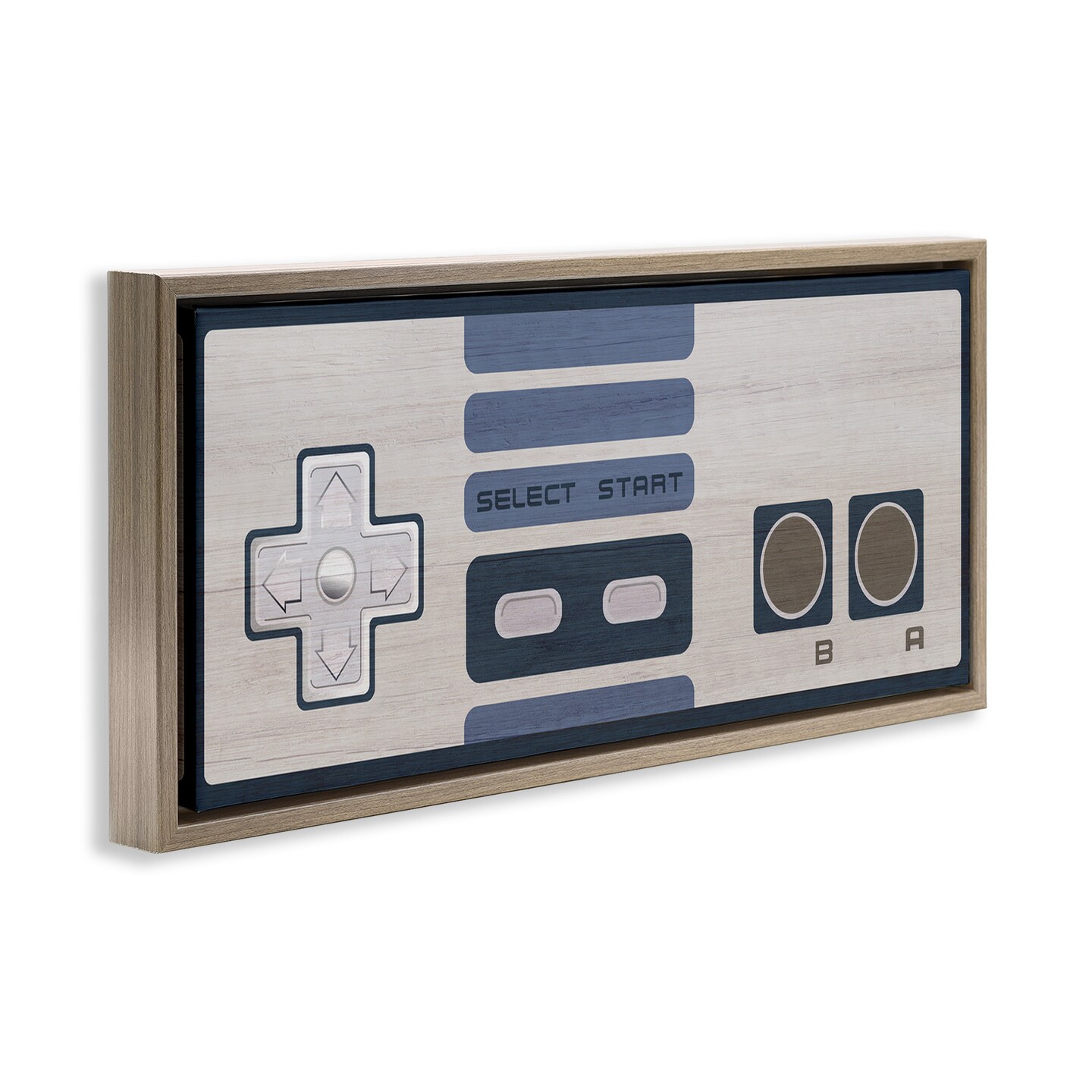 Stupell Industries Vintage Video Game System Framed Floater Canvas Wall Art
