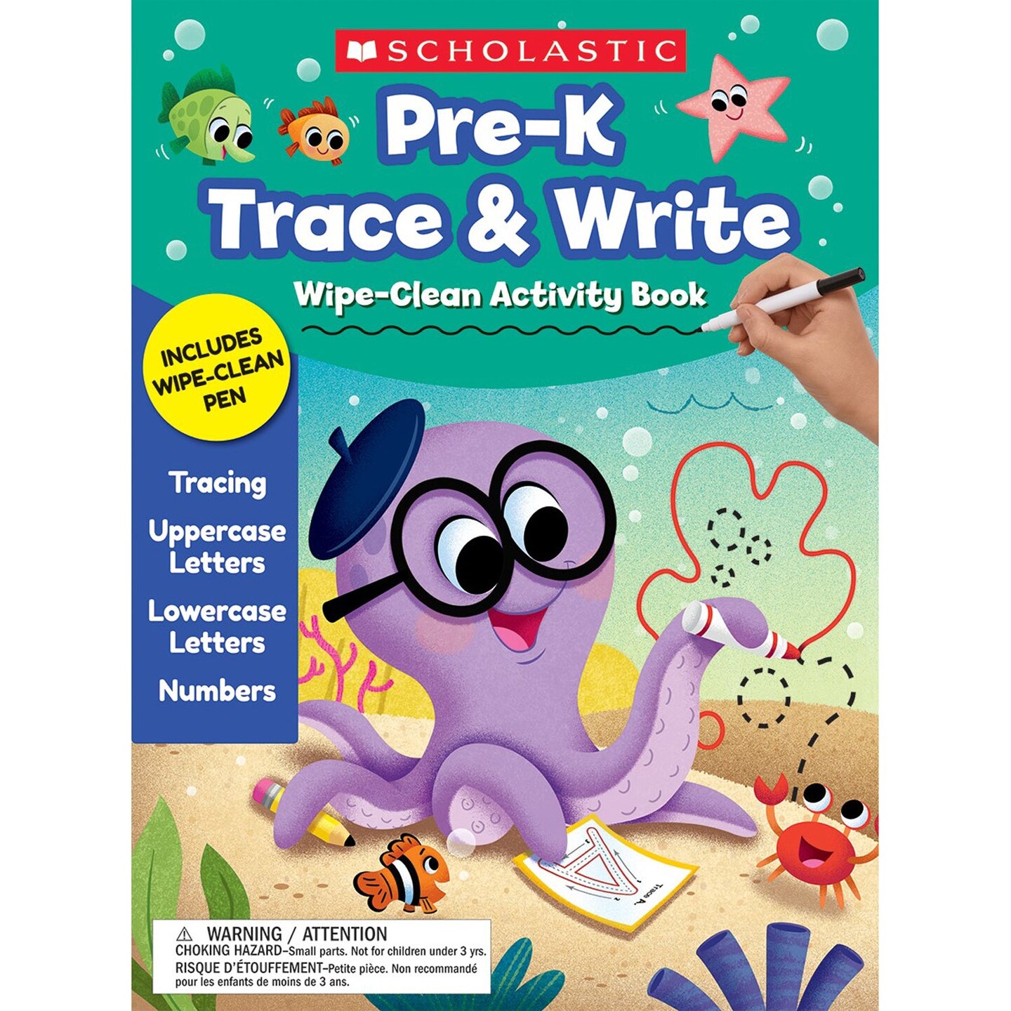 Pre-K Trace &#x26; Write Wipe-Clean Activity Book