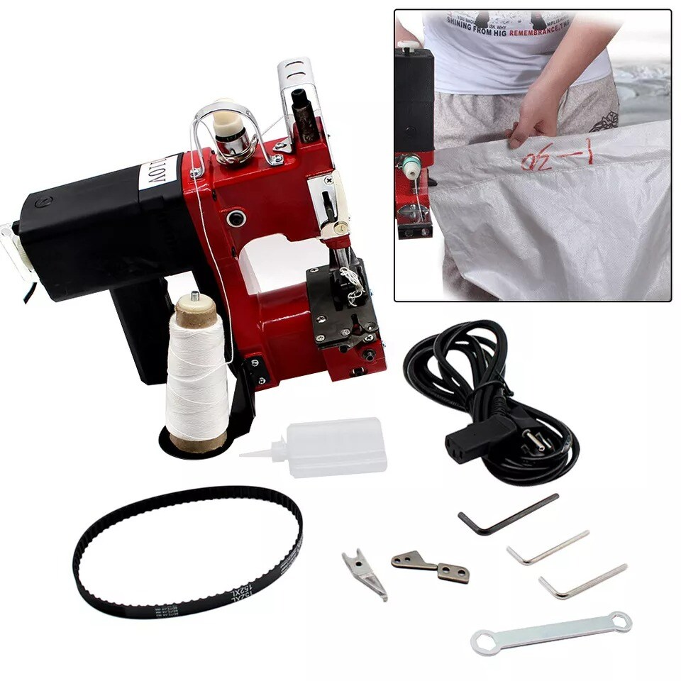 Handheld Industrial Electric Bag Stitching Closer Sewing Machine 15000 rpm 110v