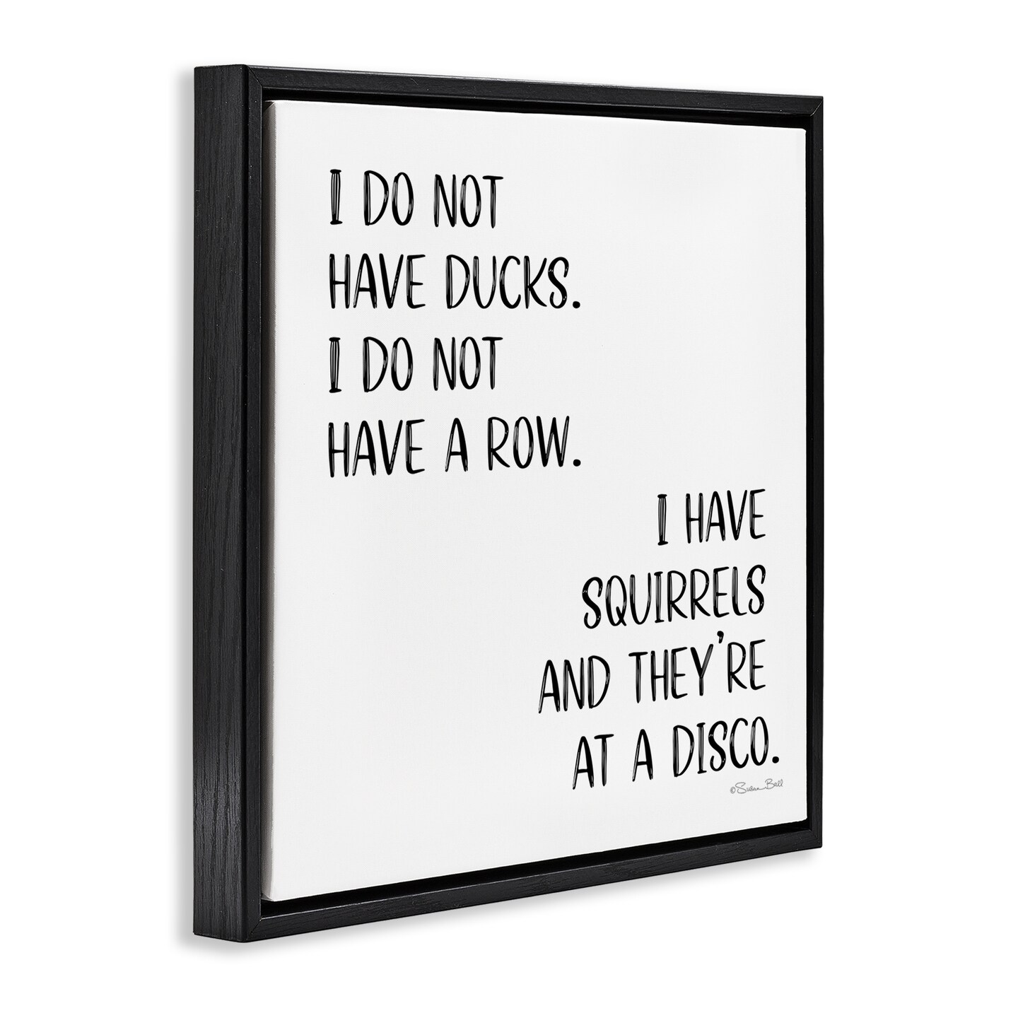 Stupell Industries Sassy Squirrels At Disco Framed Floater Canvas Wall Art Design by Susan Ball