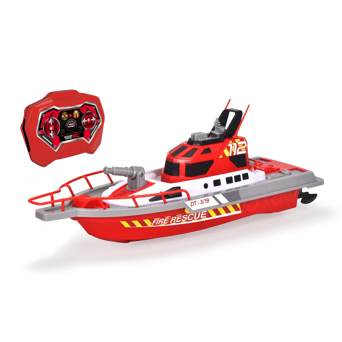 Dickie Toys - 15&#x22; RC Rescue Boat With Working Water Pump