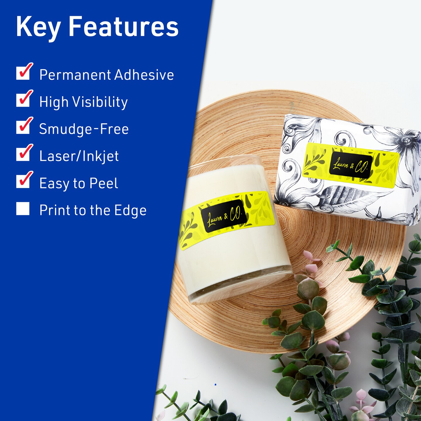 Avery Neon Yellow Paper Labels, 1-1/3&#x22; x 4&#x22; Rectangle