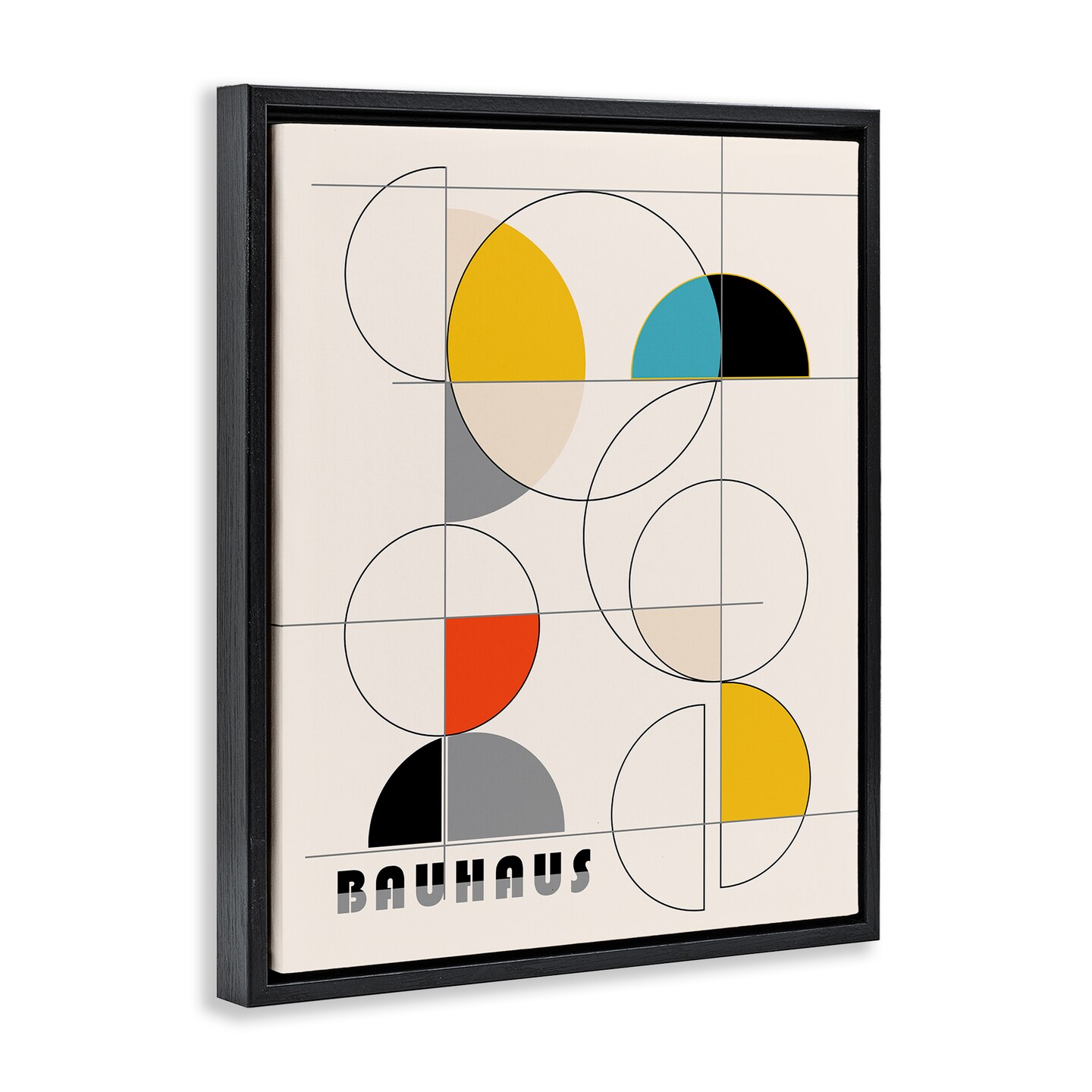 Stupell Industries Bauhaus Movement Geometrics Framed Floater Canvas Wall Art Design by Ioana Horvat