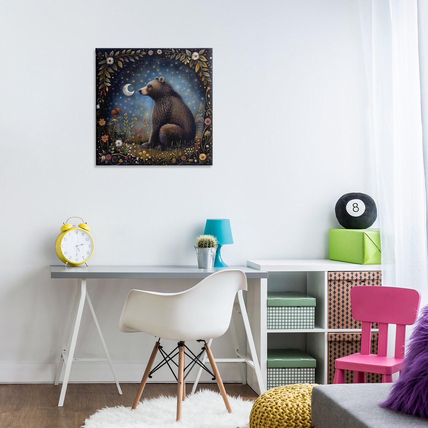 Stupell Industries Woodland Bear Night Forest Canvas Wall Art Design by The Dutch Lady