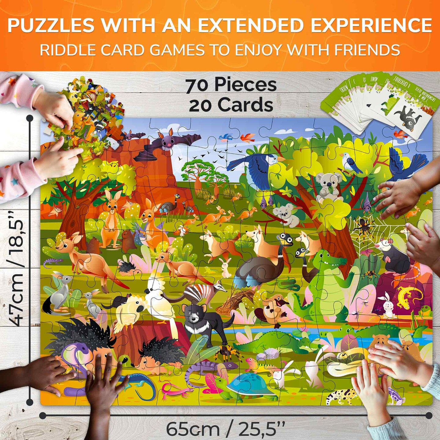 70 Pcs Search and Find Riddle Puzzles with Cards for Kids | Australia