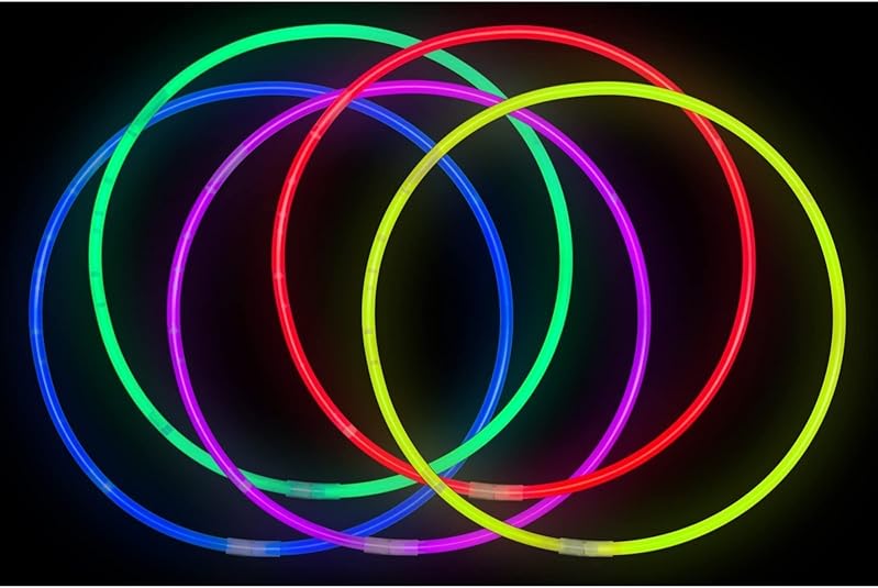 300 Glow Sticks Necklaces 22 inch Glow in The Dark Halloween Party Supplies Glow in The Dark Light Up Glow Party Decorations