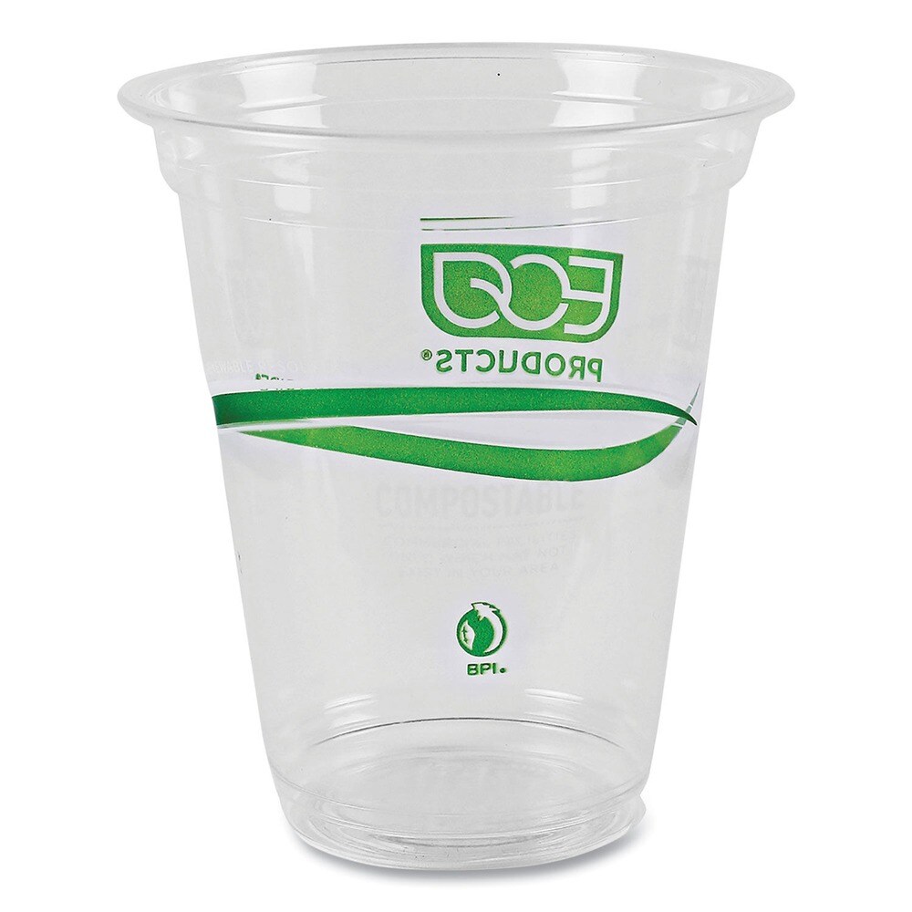 Eco-Products GreenStripe 16 oz. Renewable and Compostable Cold Cups - Clear (20 Packs/Carton)